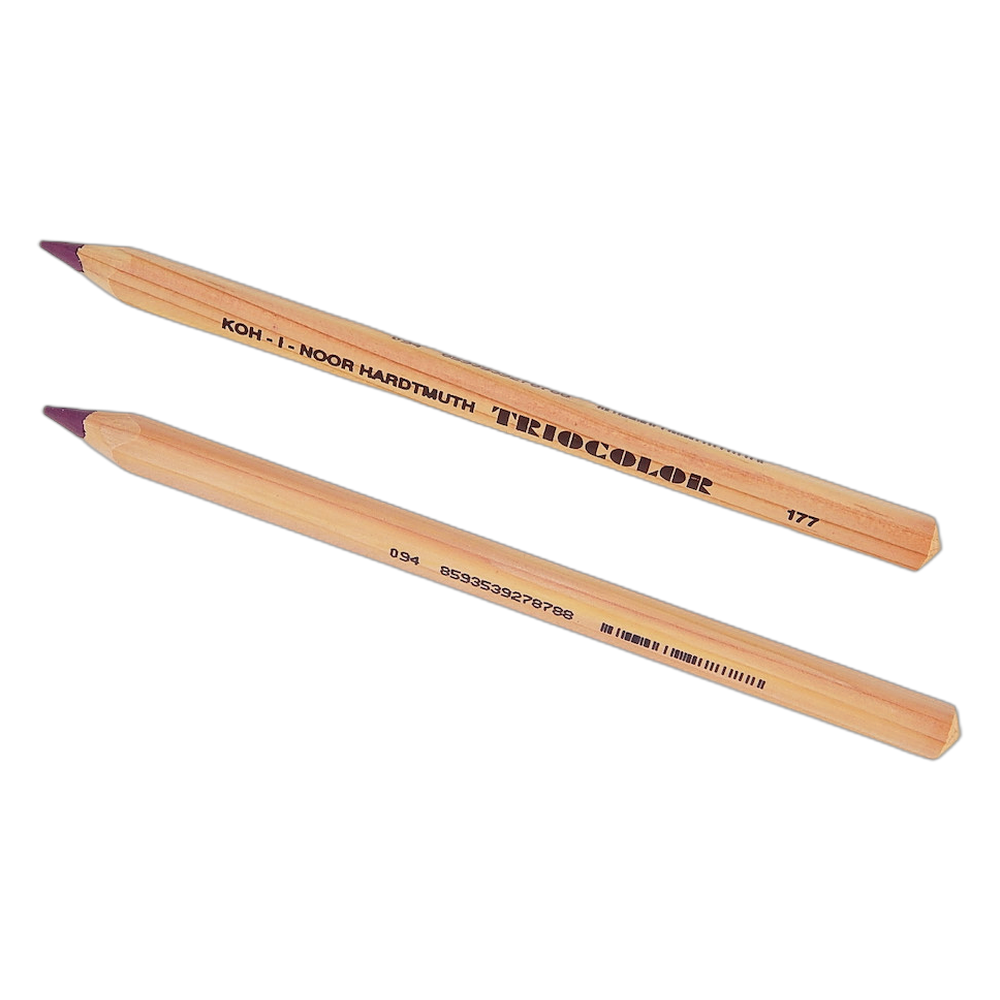 Koh-i-Noor Triocolor 3150 Jumbo Triangular Pencil Natural 177 Lilac Violet