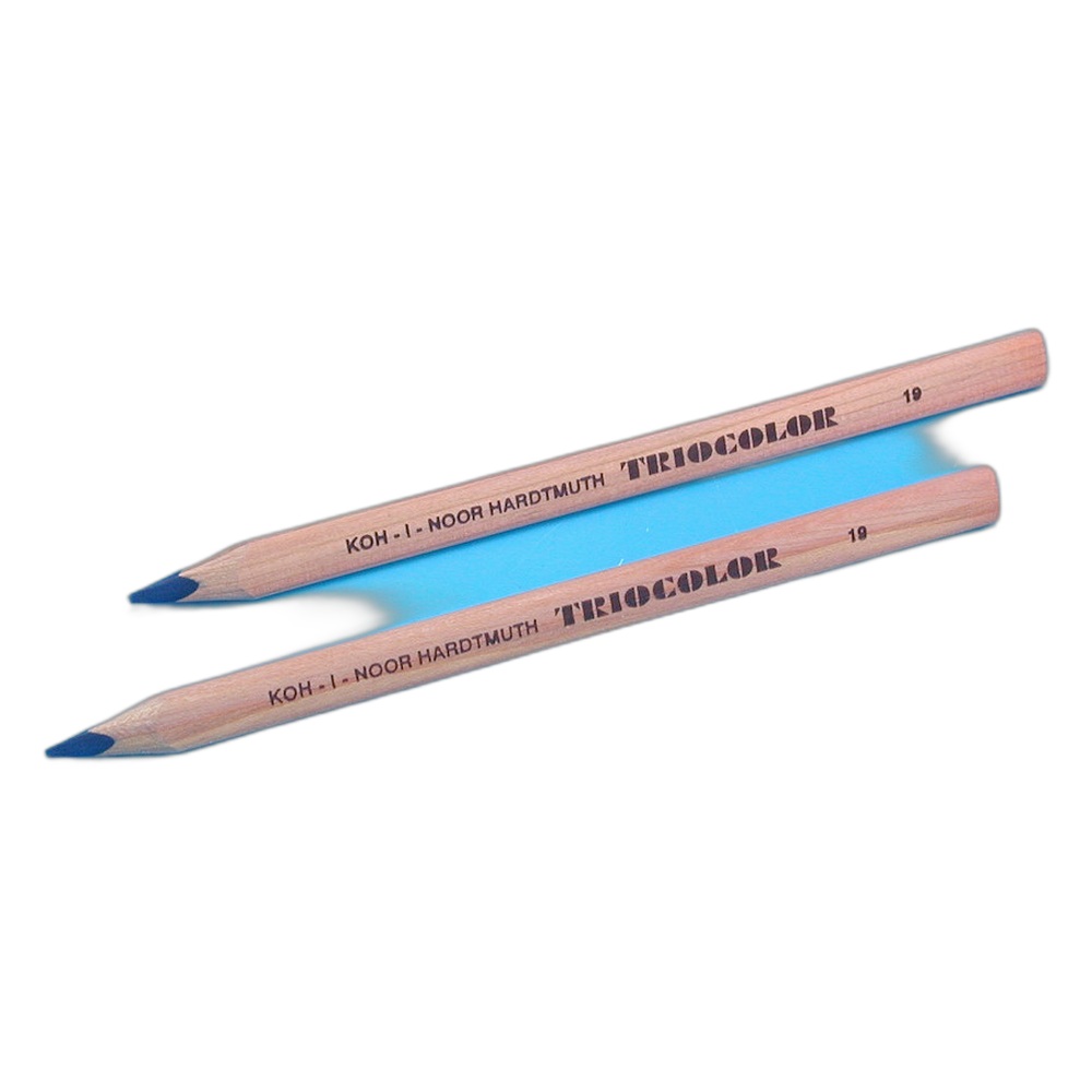 Koh-i-Noor Triocolor 3150 Jumbo Triangular Pencil Natural 19 Dark Blue