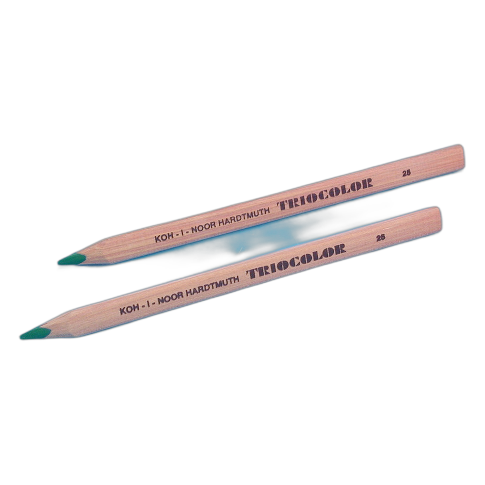 Koh-i-Noor Triocolor 3150 Jumbo Triangular Pencil Natural 25 Meadow Green