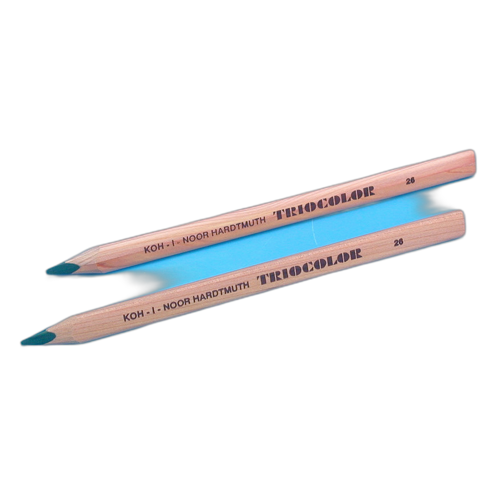 Koh-i-Noor Triocolor 3150 Jumbo Triangular Pencil Natural 26 Dark Green
