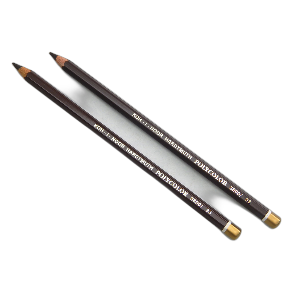 Koh-i-Noor Polycolor 3800 Artist Coloured Pencil 33 Dark Brown