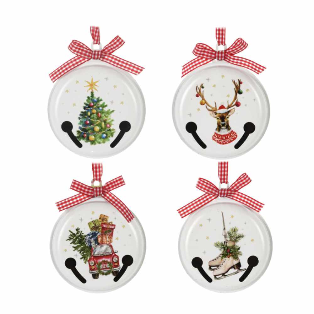 Christmas Tin Bell Ornament
