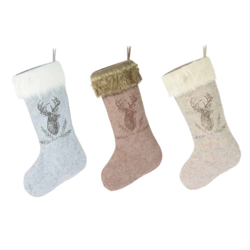 Decorative Christmas Stocking with Deer