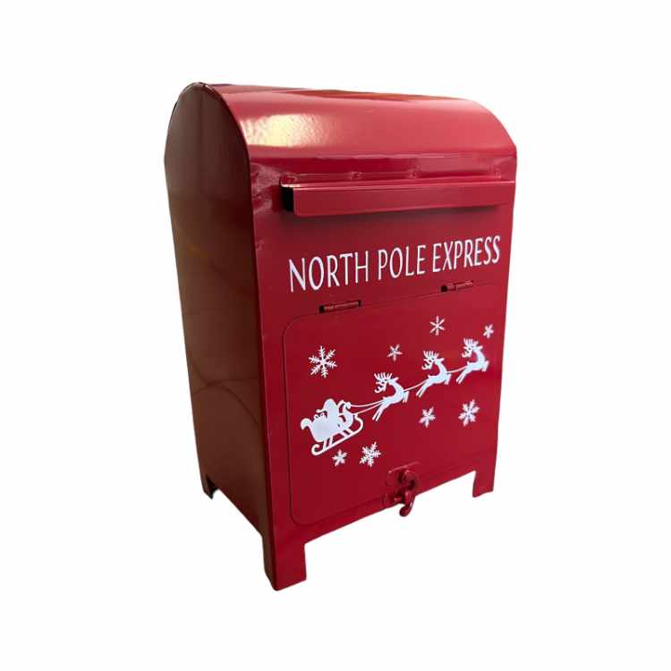 Christmas Metal Mailbox Filled with Chocolate Wafers