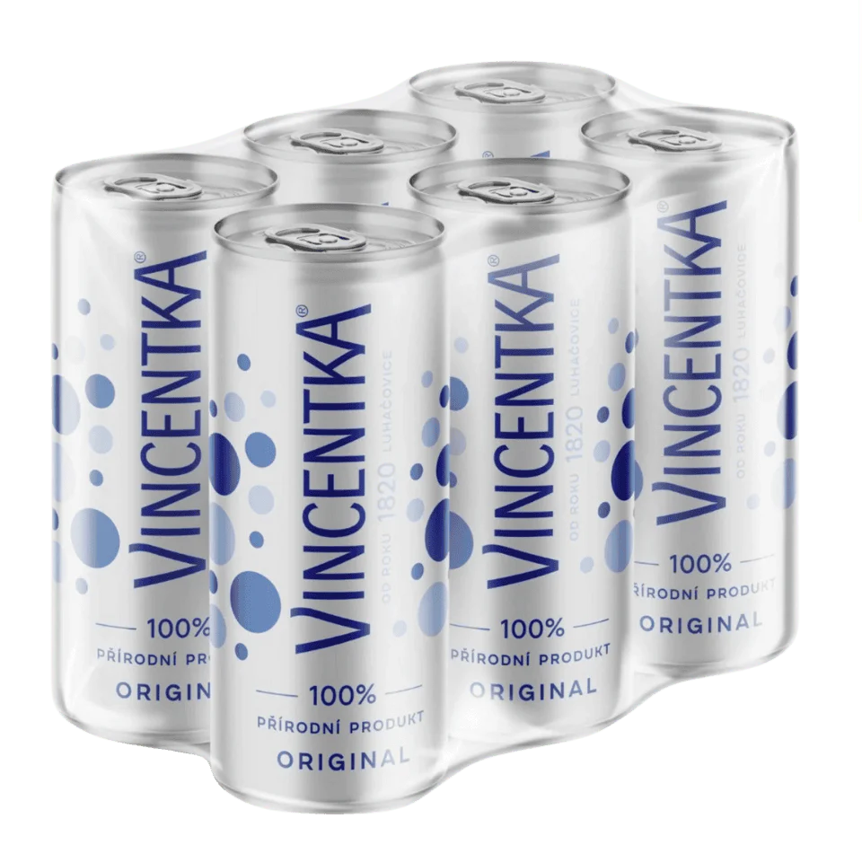 Vincentka Natural Mineral Water Can / Prirodni mineralni voda v plechovce Pack of 6