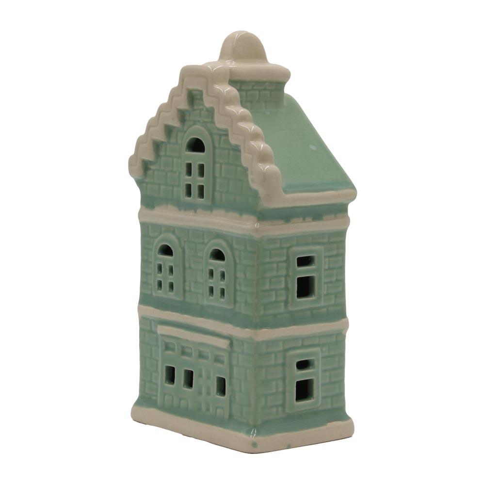 Light Green Ceramic LED House Decoration