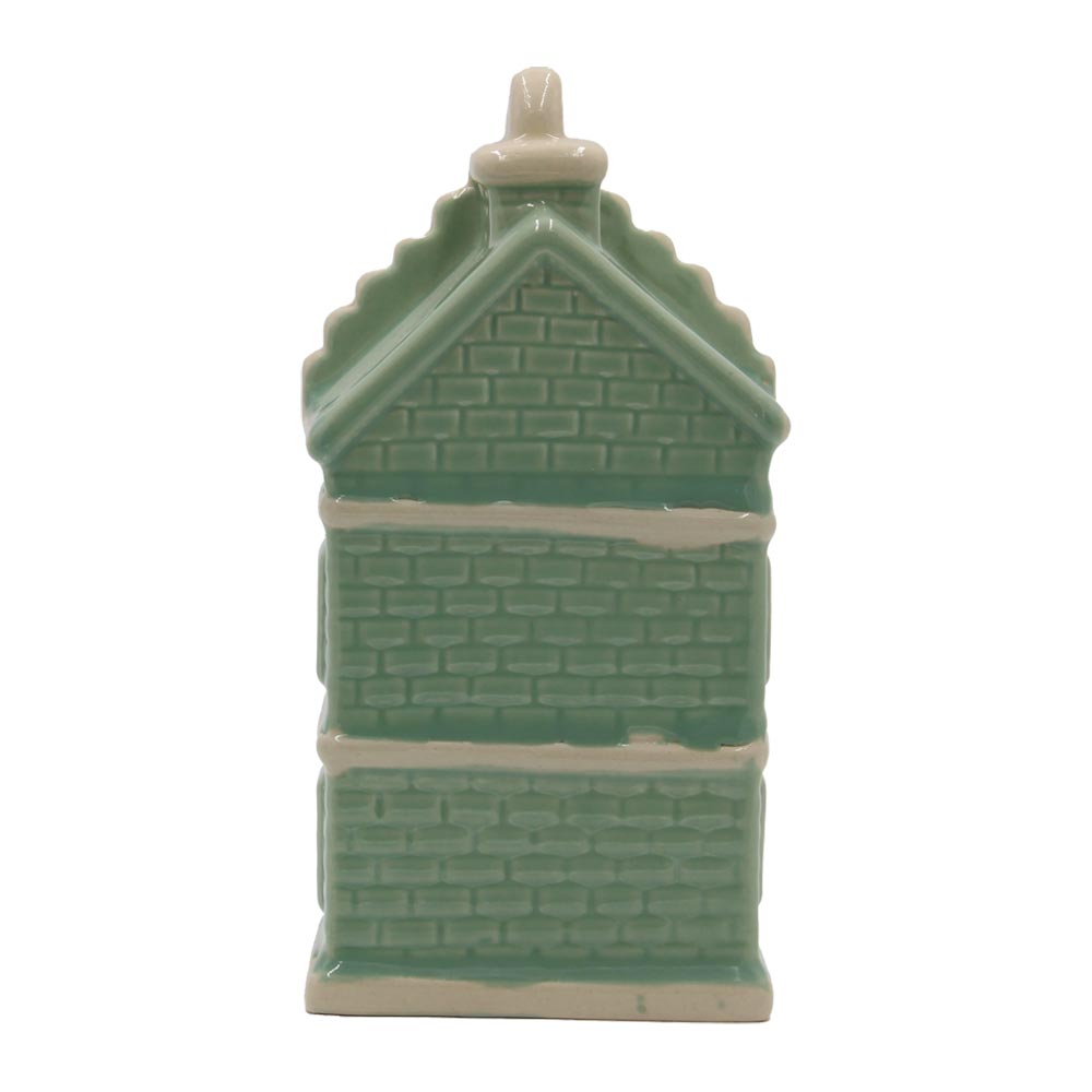 Light Green Ceramic LED House Decoration