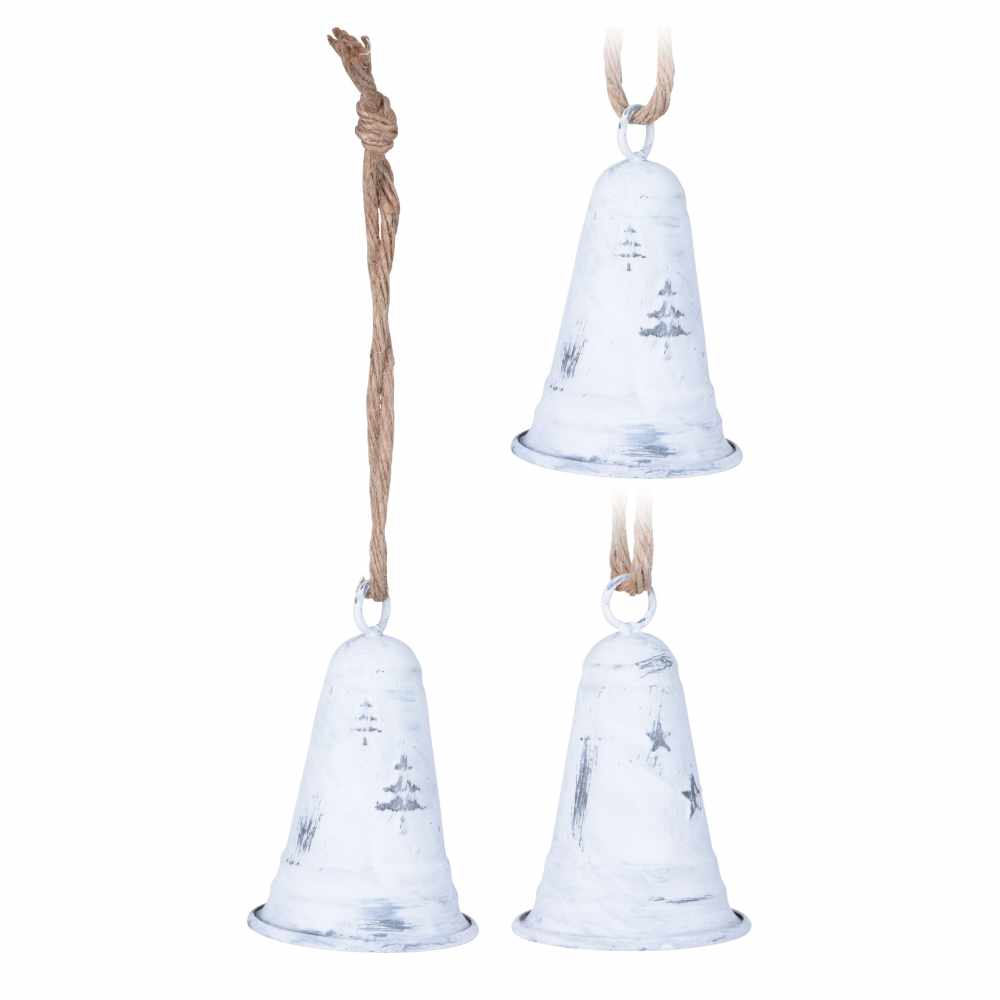 Small White Decorative Christmas Bell