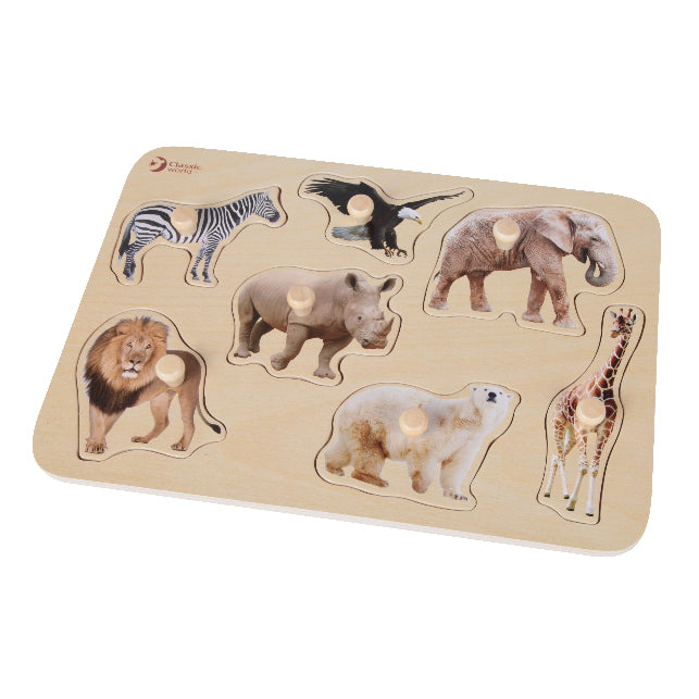Vkladacka drevena safari 8 dilu | Czech Toys | czechmovie