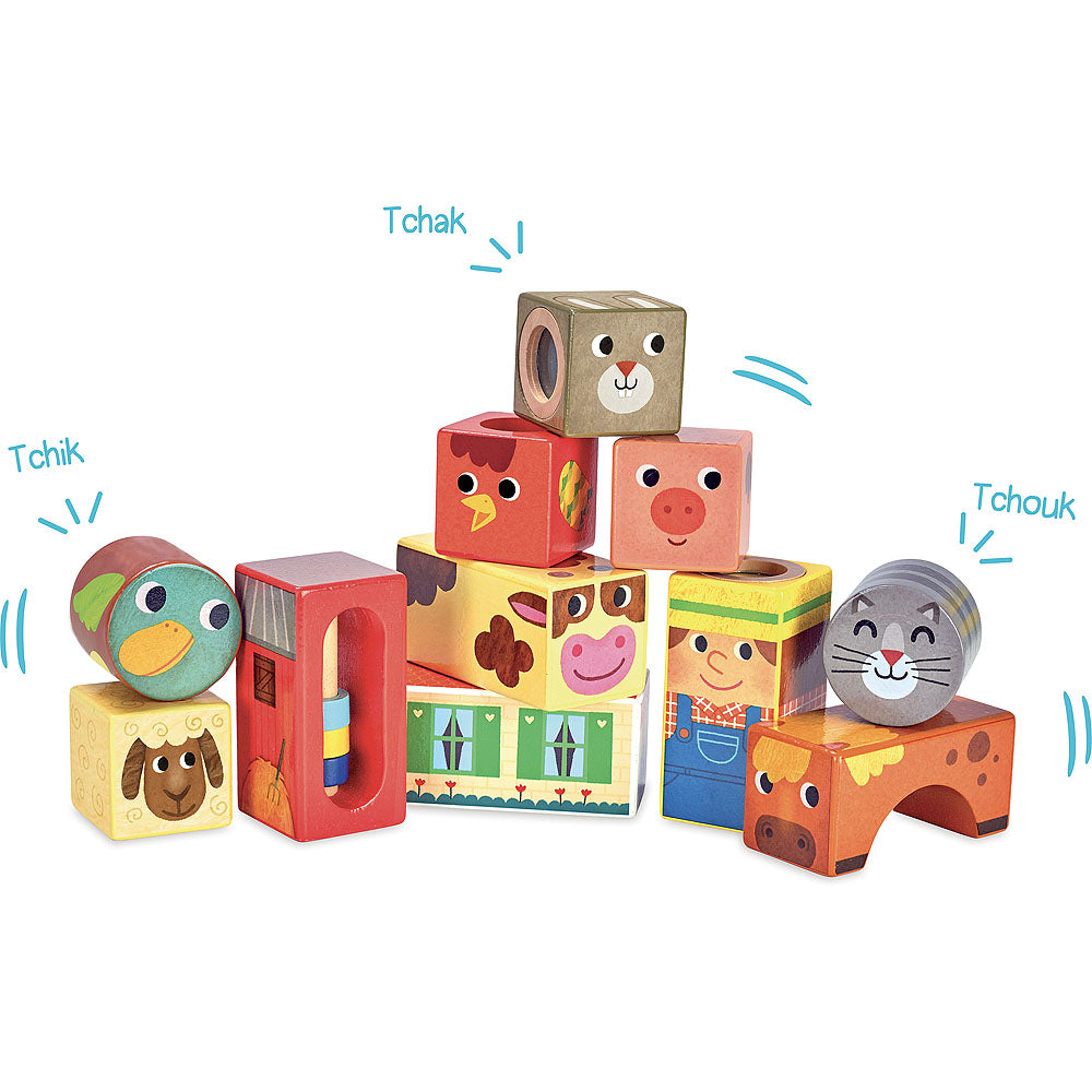 Vilac Drevene zvukove kostky Farma | Czech Toys | czechmovie