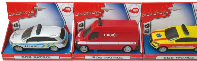 Auto SOS 14 cm ceska verze 3 druhy | Czech Toys | czechmovie