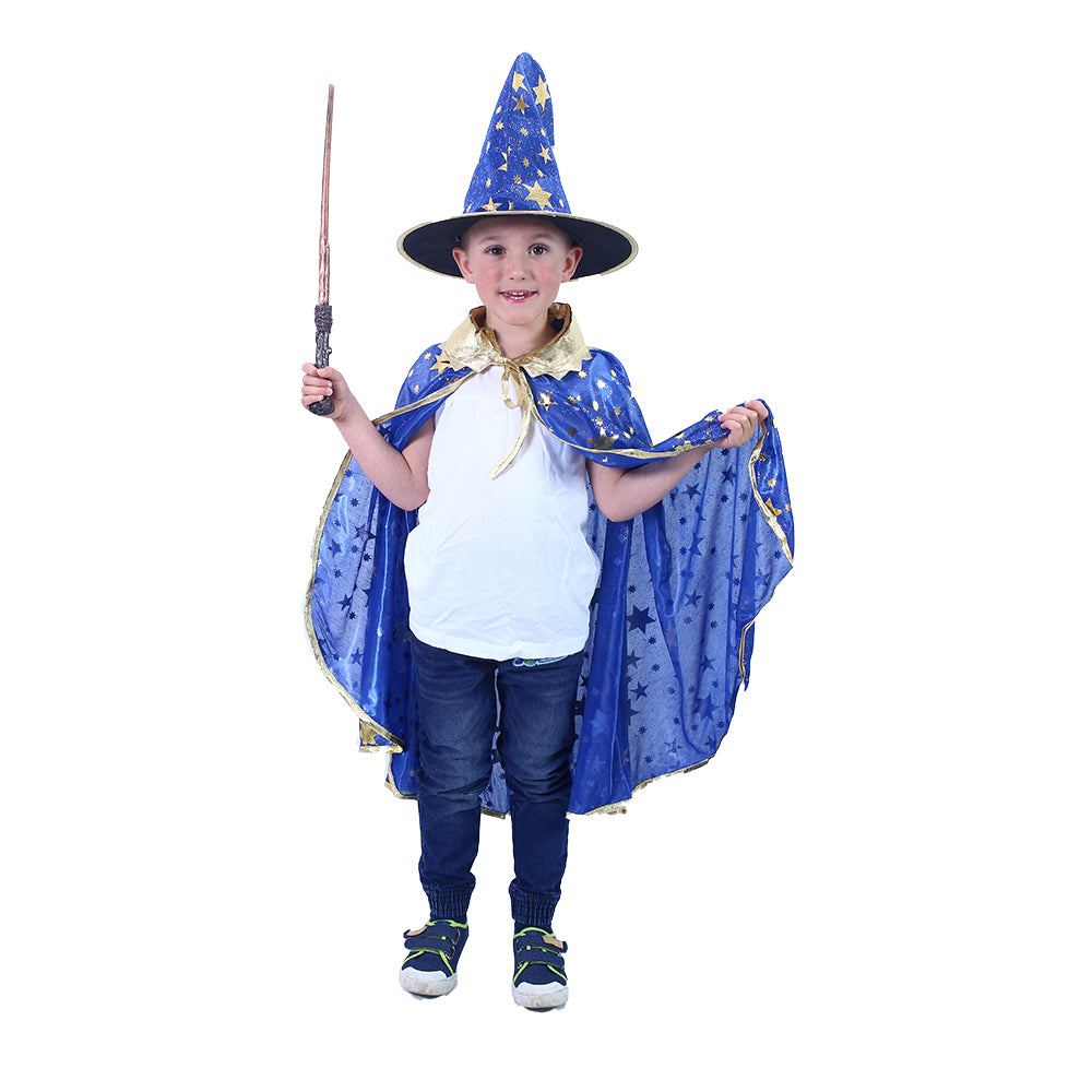 Detsky plast modry s kloboukem carodejnice/Halloween | Czech Toys | czechmovie