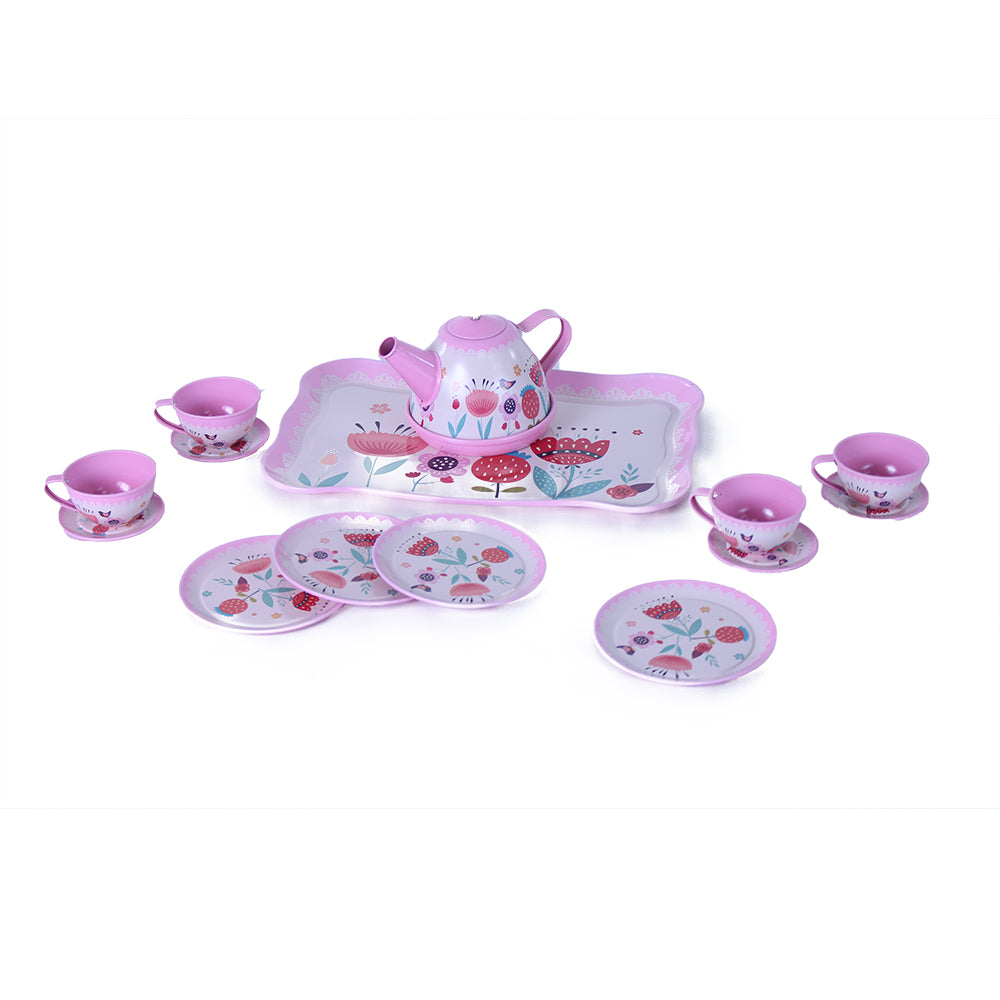 Kovove nadobi s kvetinovym motivem | Czech Toys | czechmovie