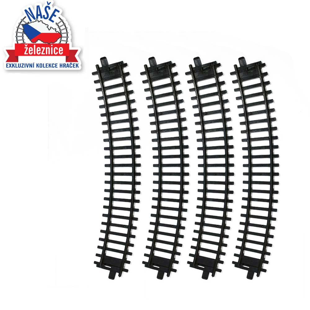 Koleje zahnute - 4 ks | Czech Toys | czechmovie