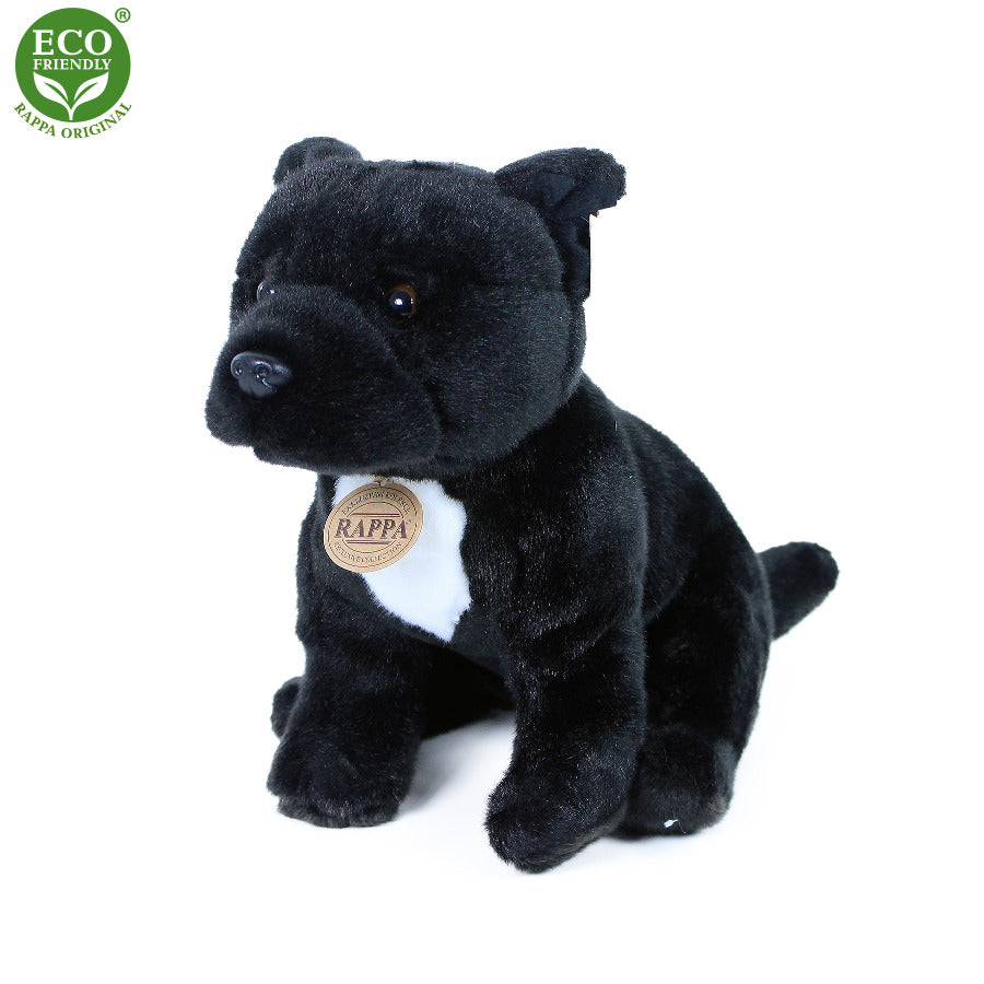Plysovy pes stafordsirsky bulterier 30 cm cerny ECO-FRIENDLY | Czech Toys | czechmovie