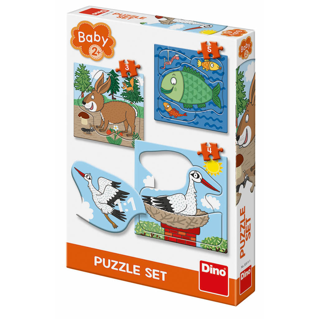 Puzzle baby 3-5 - zviratka kde ziji | Czech Toys | czechmovie