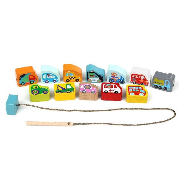 Navlekaci dopravni prostredky - 13 drevenych dilu a 8 predloh | Czech Toys | czechmovie