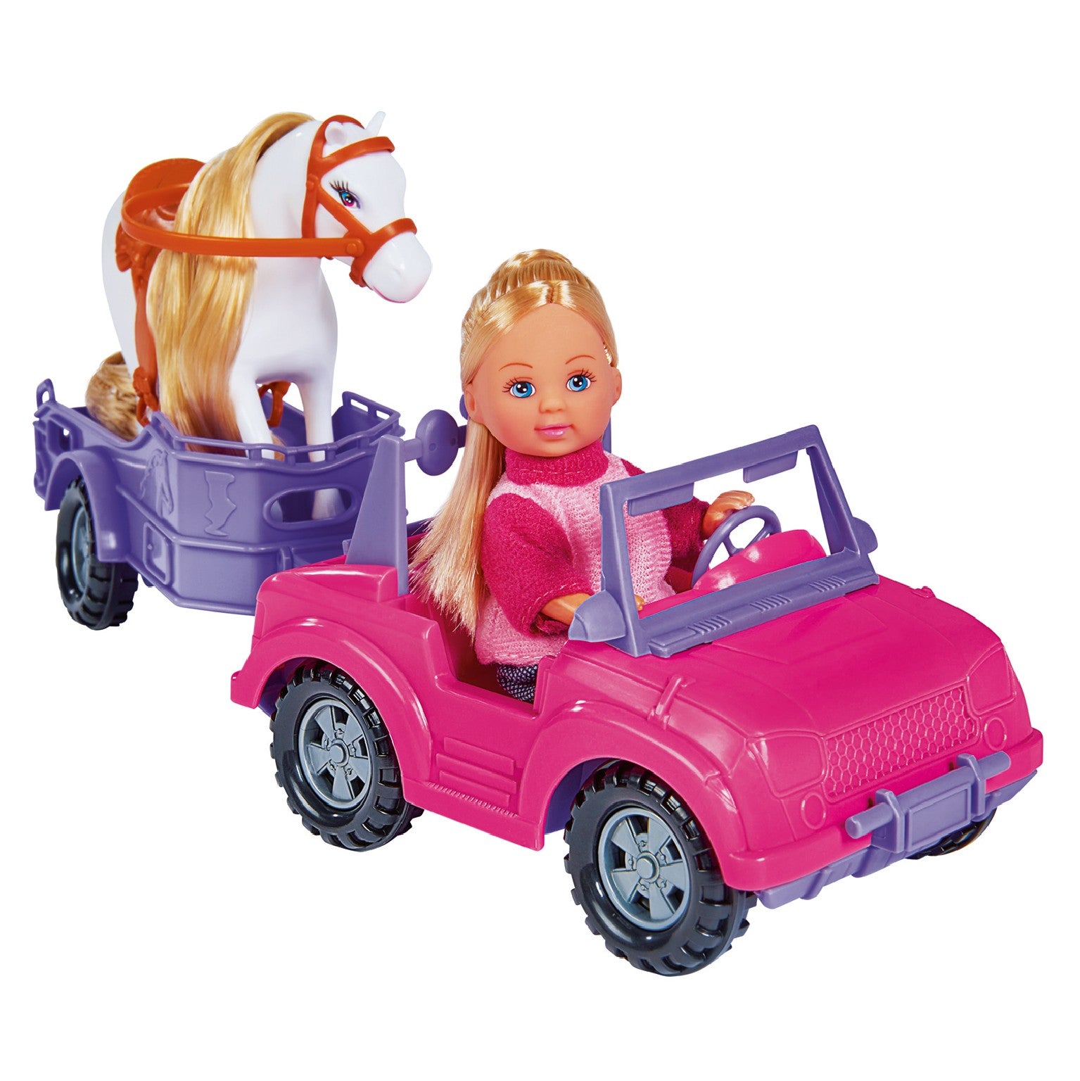 Panenka Evicka s dzipem a privesem pro kone | Czech Toys | czechmovie