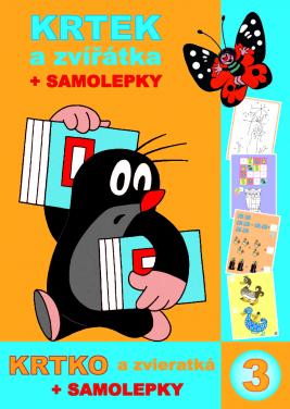 Omalovanka A4 book Krtek a zviratka + samolepky | Czech Toys | czechmovie