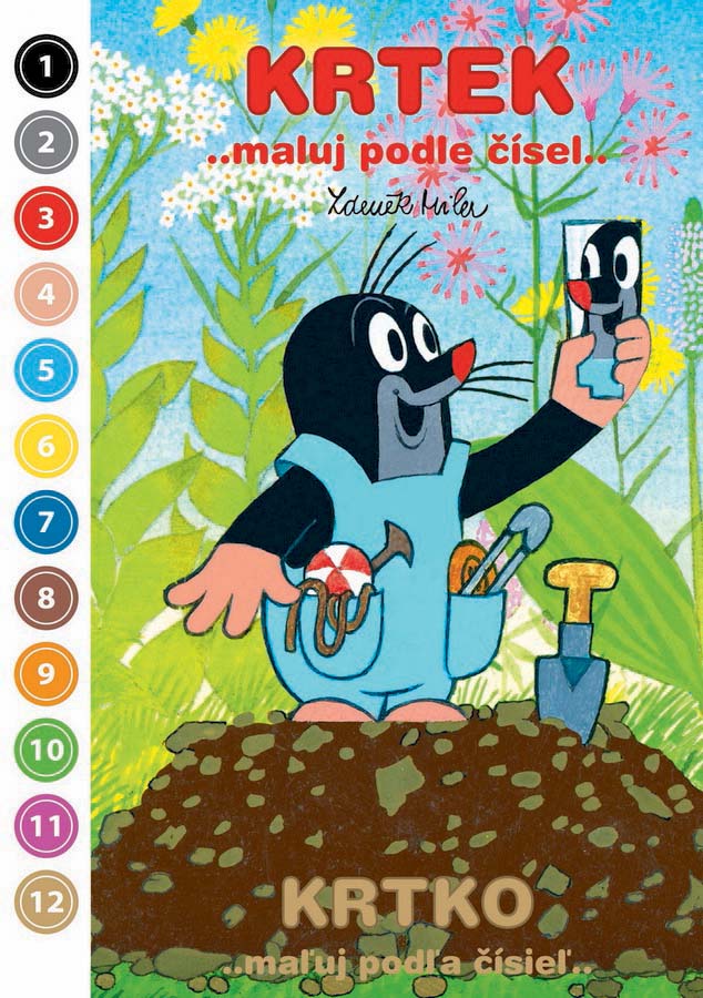 omalovanka A5 Krtek Maluj podle cisel | Czech Toys | czechmovie