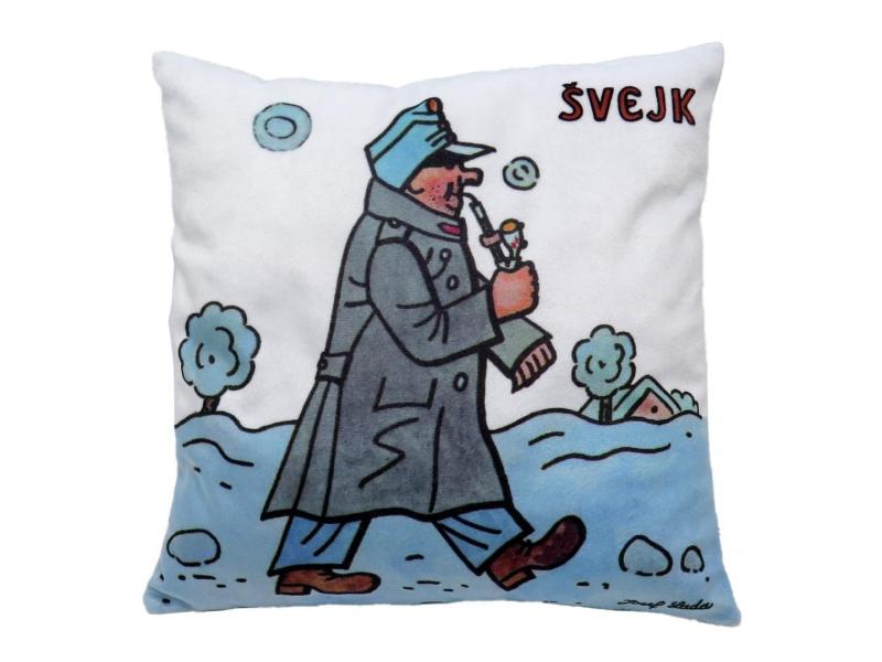 Kissen 25x25 cm Guter Soldat Schweden im Winter / Polstar Dobry vojak Svejk zima
