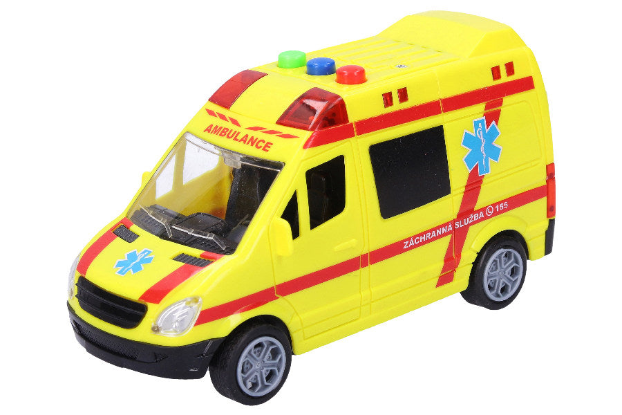 yellow ambulance toy