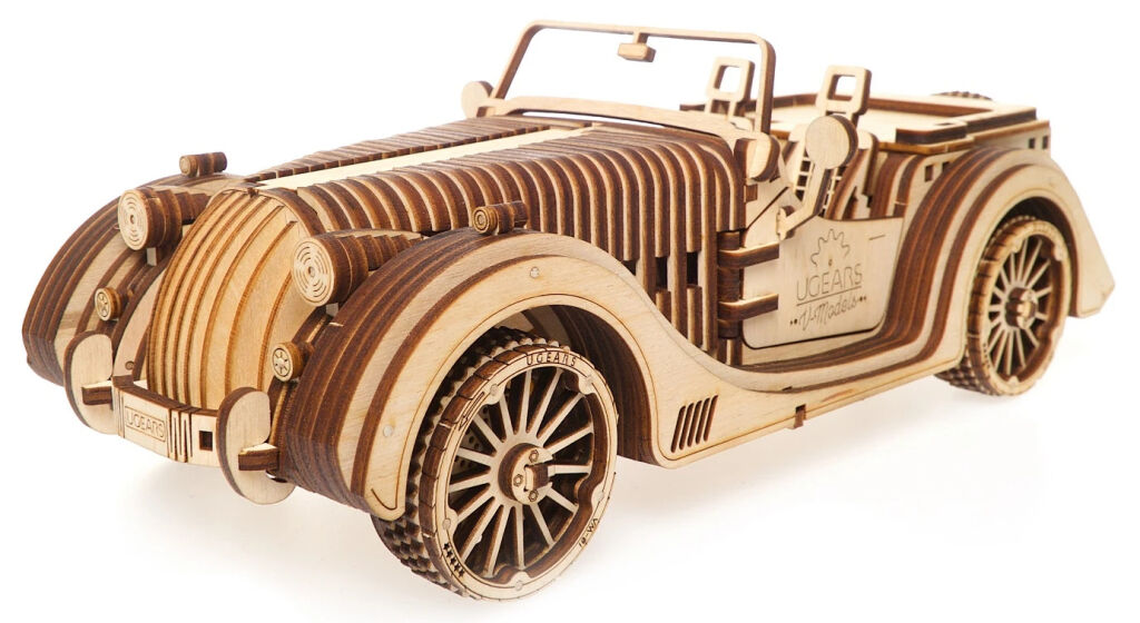 Ugears 3D drevene mechanicke puzzle VM-01 Auto (roadster) | Czech Toys | czechmovie