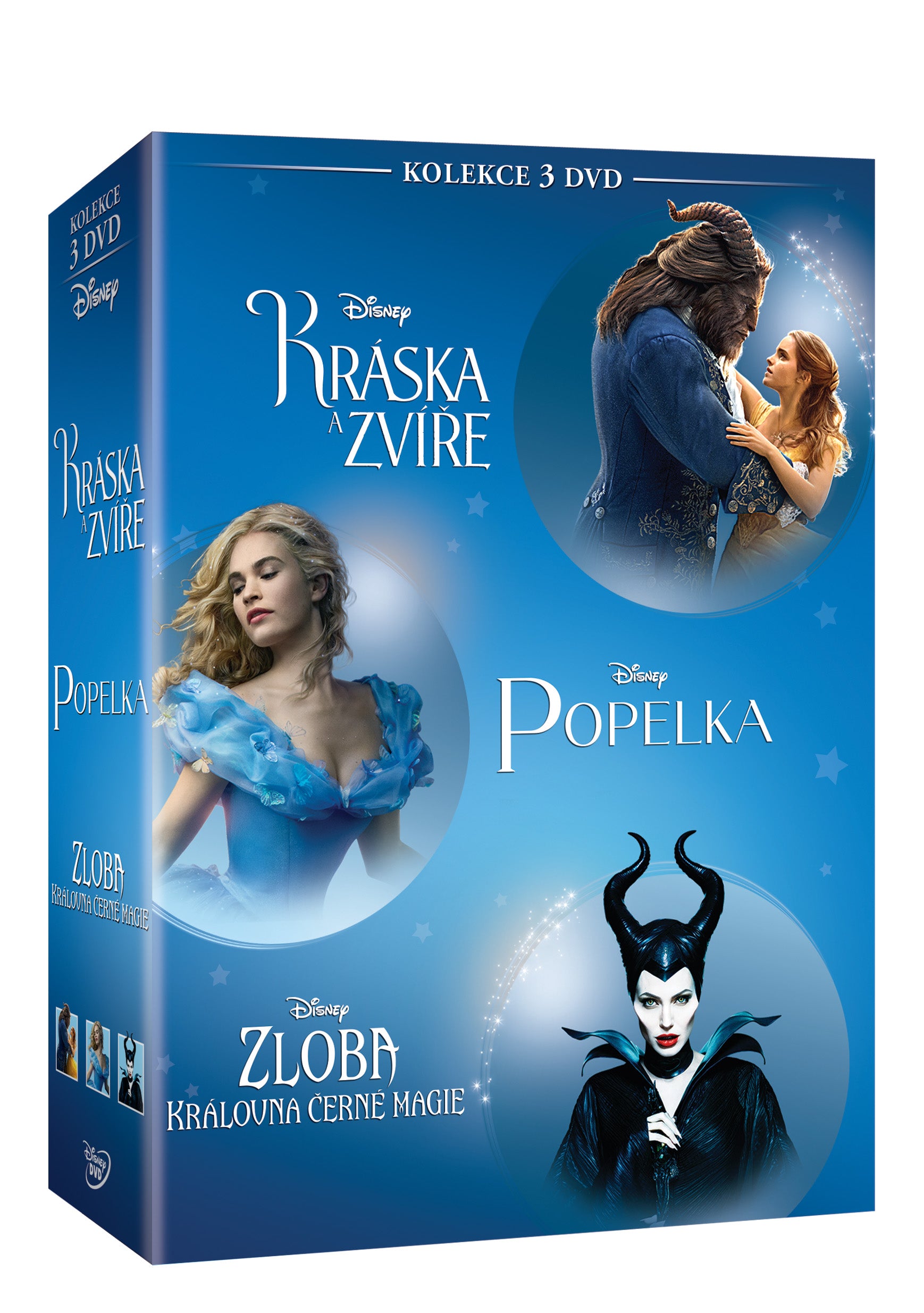 Kraska a zvire + Popelka + Zloba - Kralovna cerne magie kolekce 3DVD / Die Schöne und das Biest + Cinderella + Maleficent 3DVD