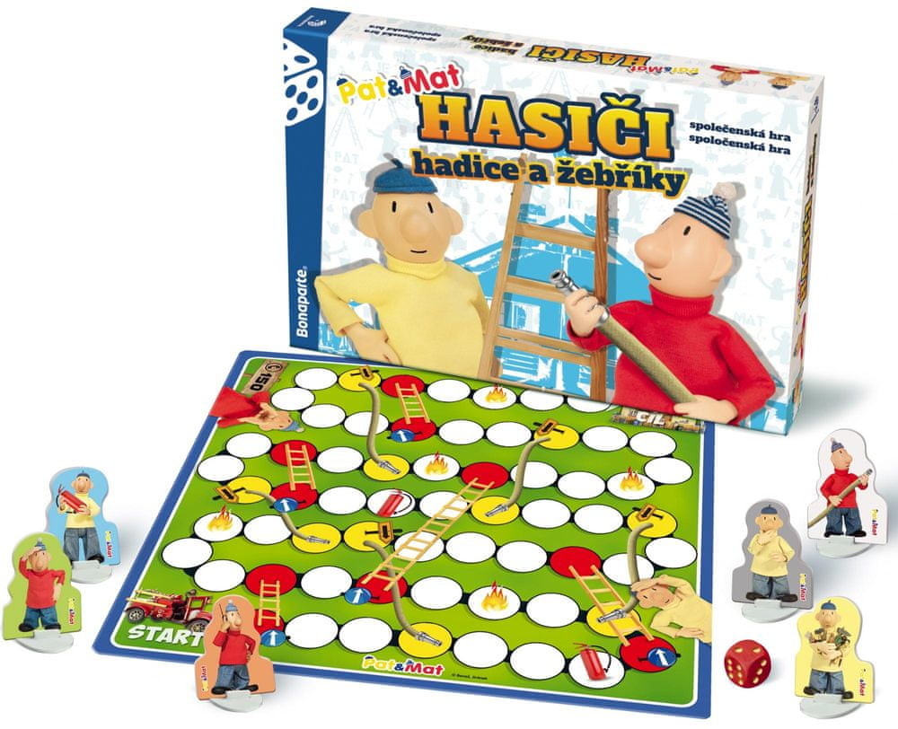 Hasici hadice a zebriky Pat a Mat