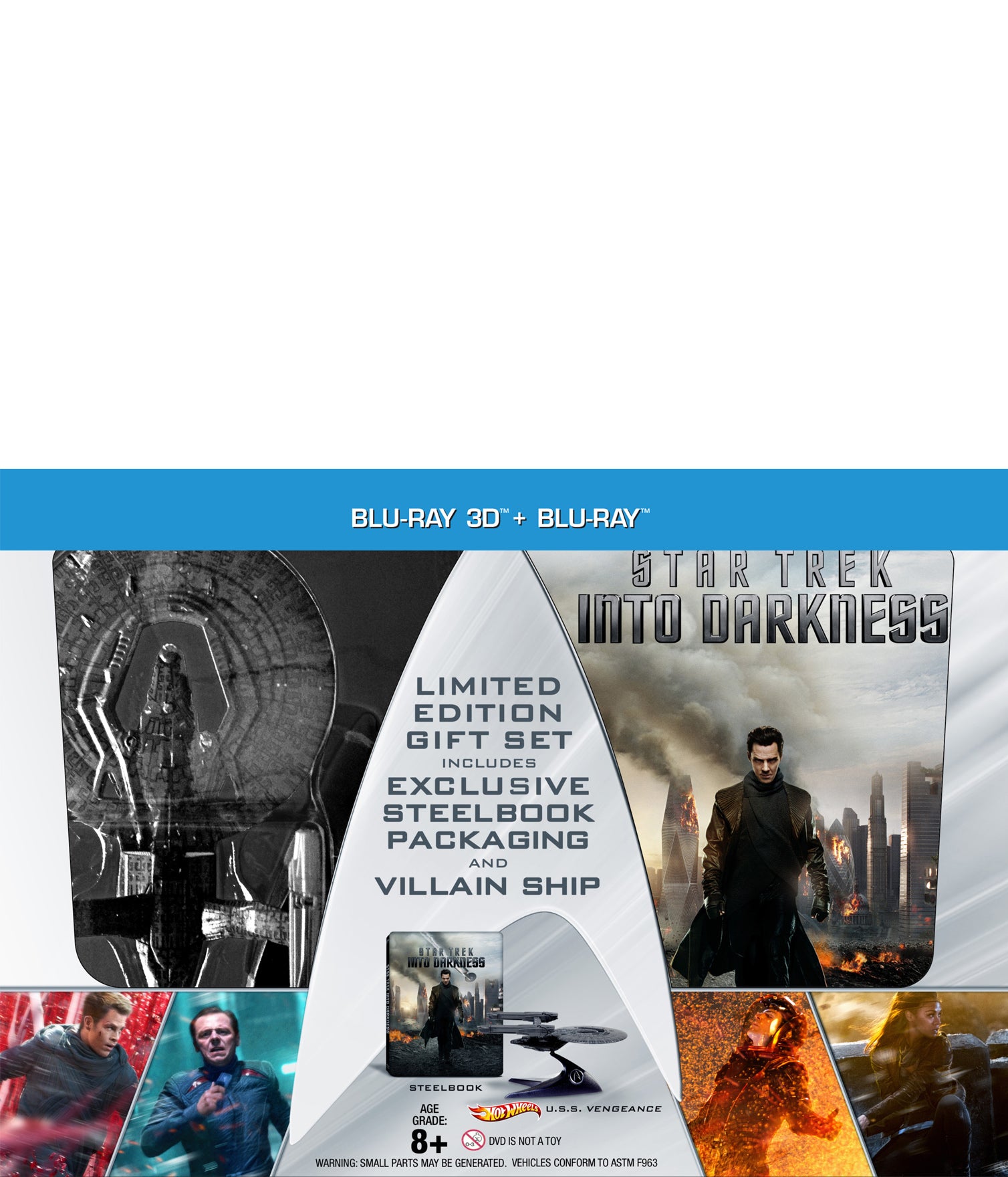 Star Trek: Do temnoty 2BD (3D+2D) limitovane darkove baleni ve vesmirne lodi / Star Trek into Darkness Giftpack - Czech version