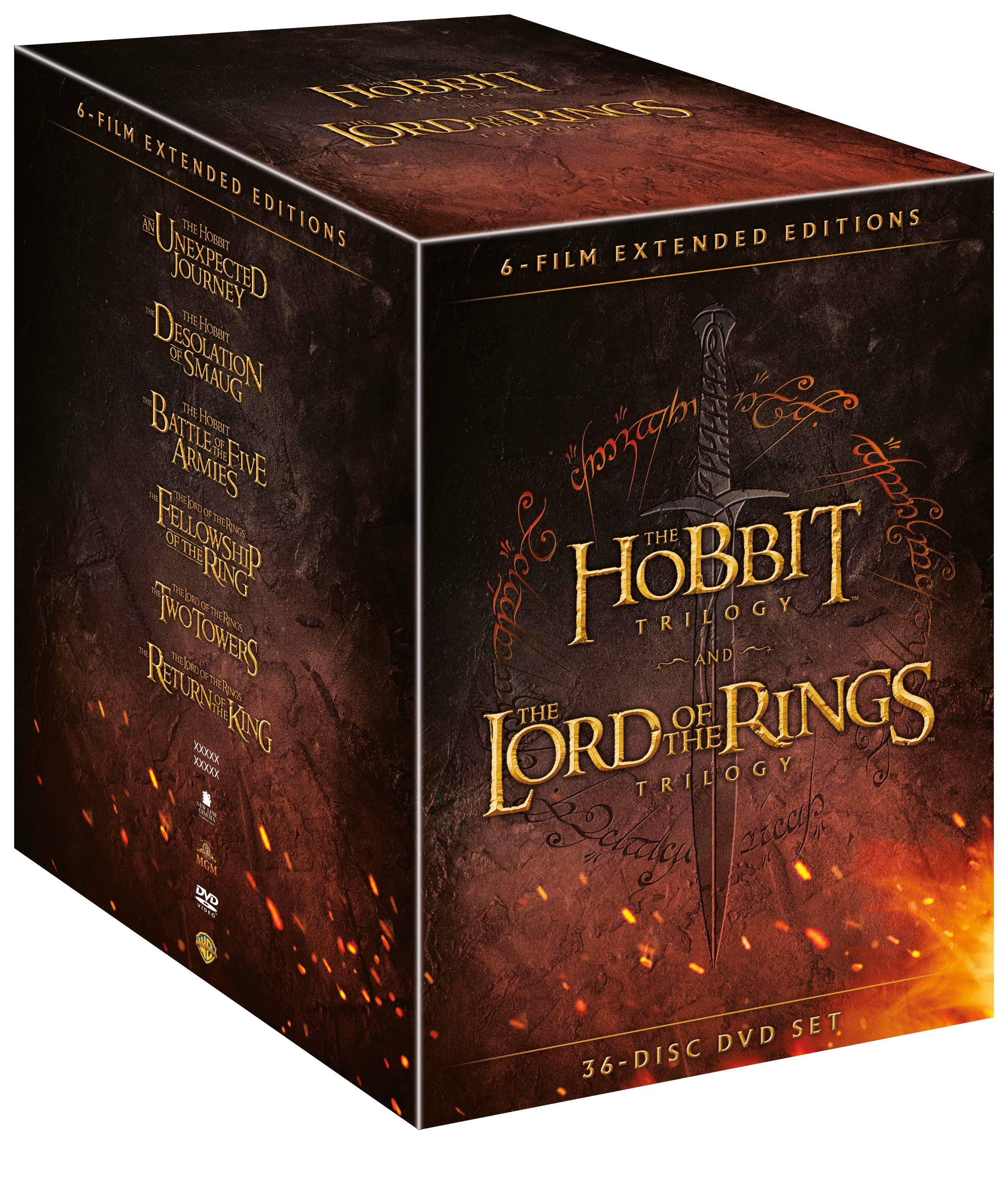 Kolekce Stredozeme (prodlouzene verze) 36DVD The Hobbit + Lord of the Rings long Czech version