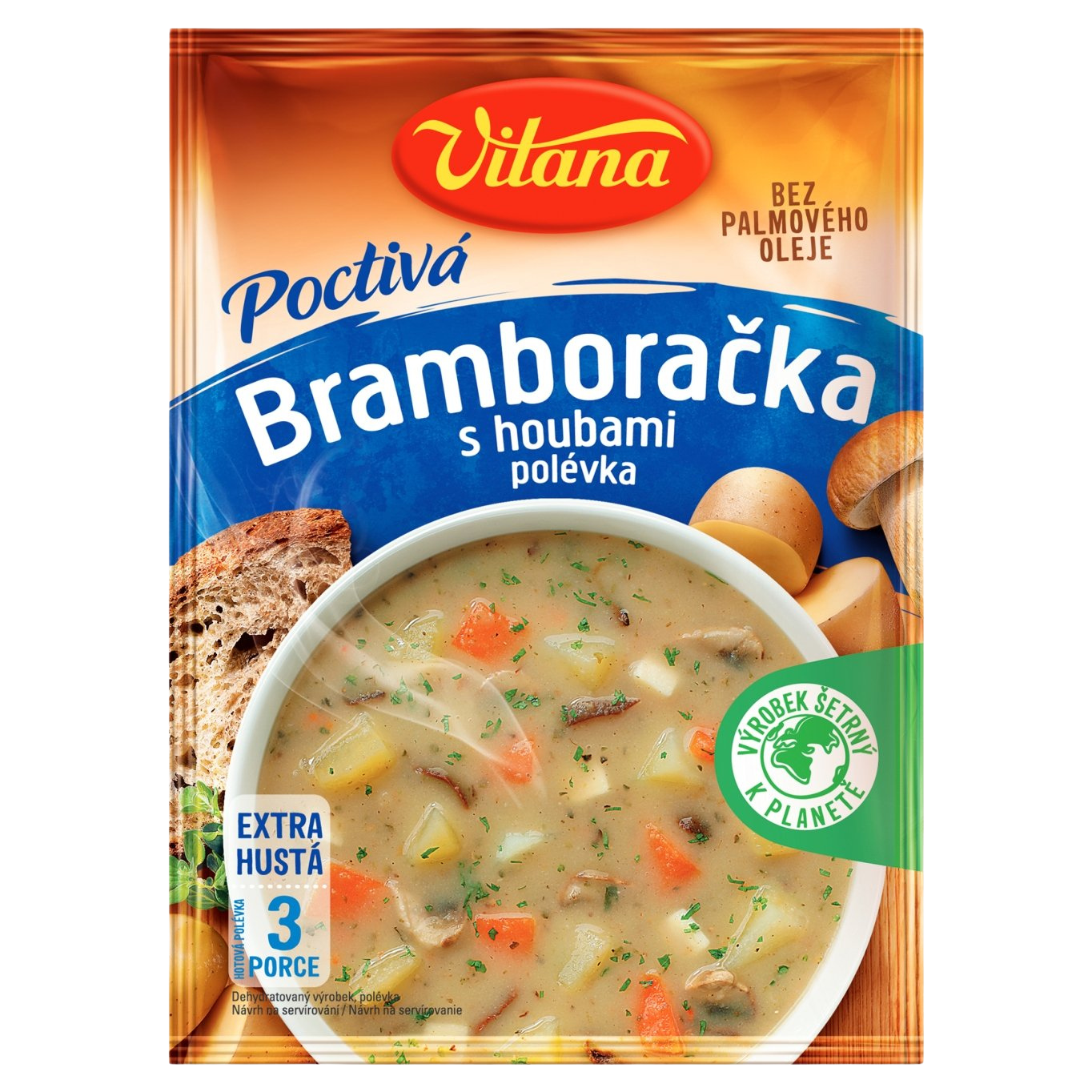 Potato Soup with Mushrooms: Vitana’s Traditional Bramboračka