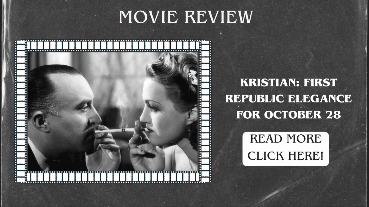 Kristian: First Republic Elegance for October 28