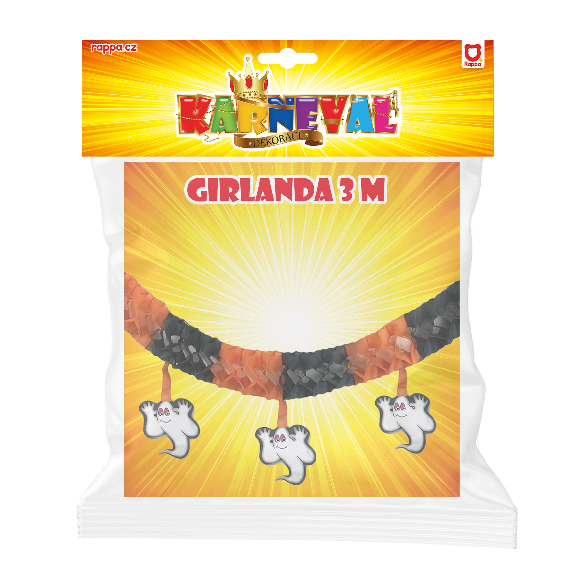 Halloween paper ghost garland 3 m