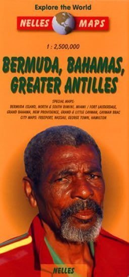 Bermuda - Bahamas - Greater Antilles Travel Map Nelles Maps