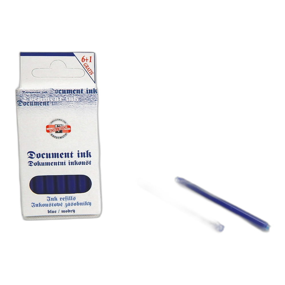 Koh-i-Noor 1416 Document Ink Blue in Cartridges