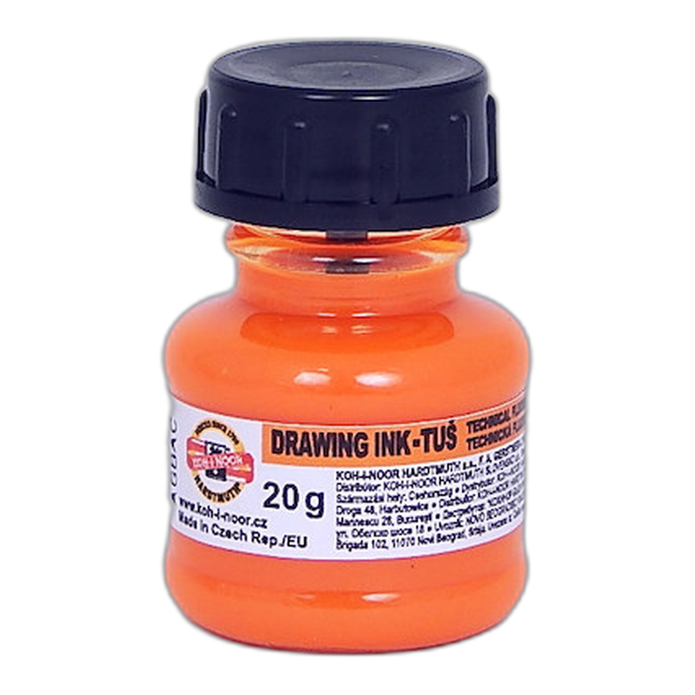 Koh-i-Noor Drawing Ink 1417 Fluorescent Orange 20 g