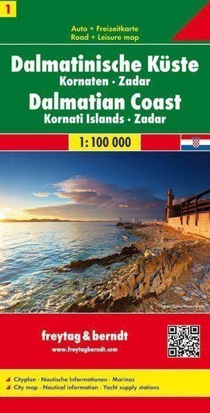 AK 0703 Dalmácie - Kornati Zadar 1100 000  automapa  rekreační mapa