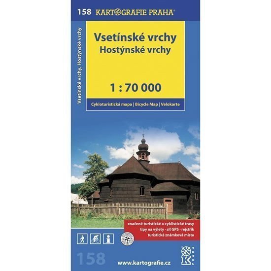 1 70T158-Vsetínské vrchy Hostýnské vrchy cyklomapa