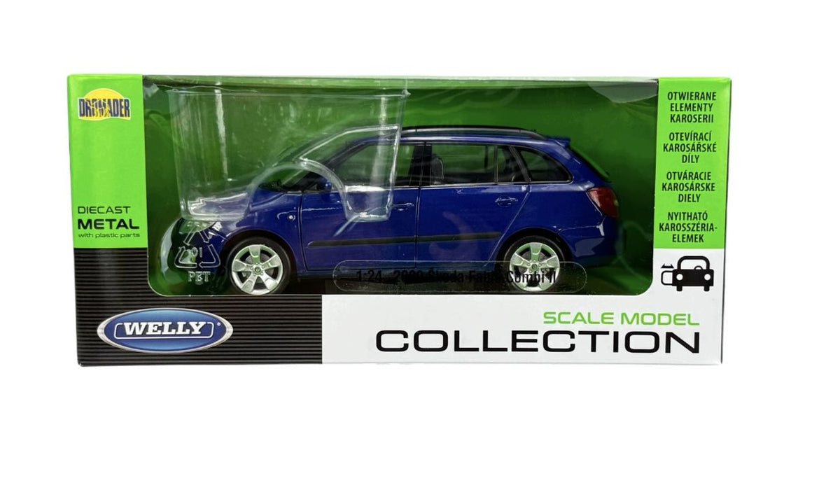 Welly Škoda Fabia Combi II 2009 blue 1:24