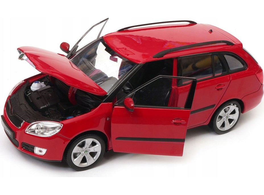 Welly Škoda Fabia Combi II 2009 red model car 1:24