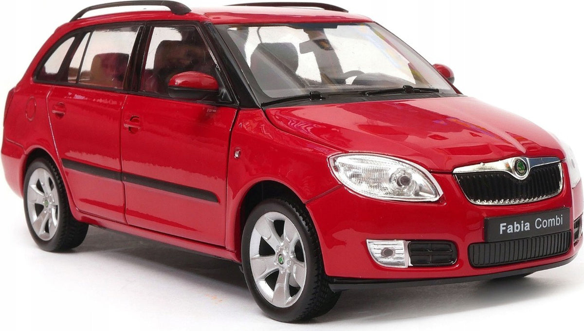 Welly Škoda Fabia Combi II 2009 red model car 1:24