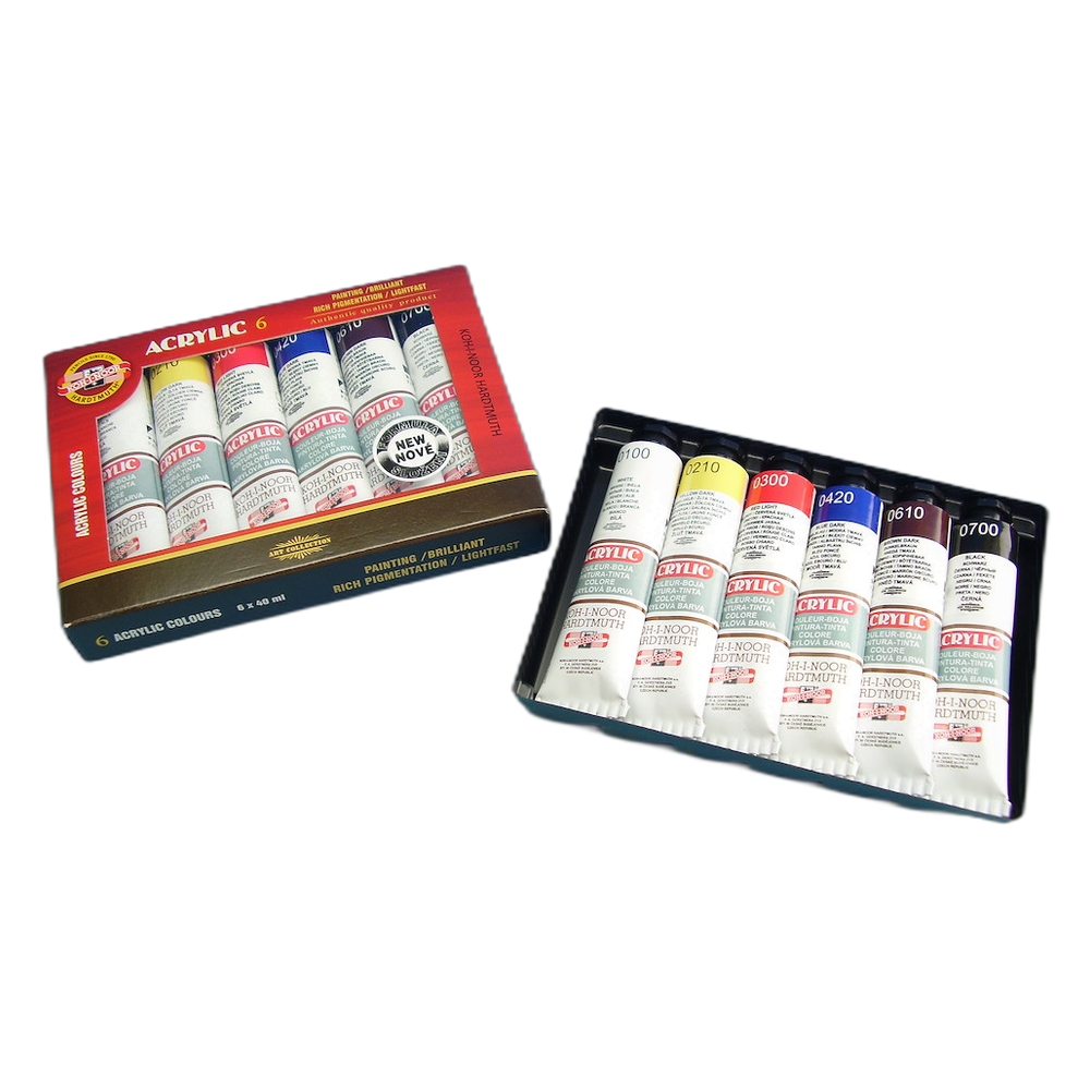 Koh-i-Noor Acrylic Paints Set 6 x 40 ml