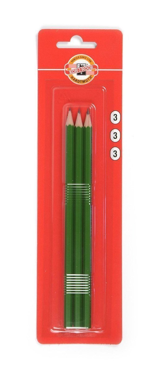 Koh-i-noor tužka grafitová šestihranná č3 zelená set 3 ks