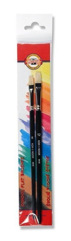 Koh-i-noor štětce školní ploché velikost 812 2ks sada
