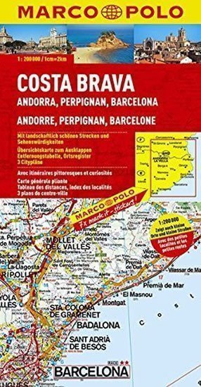 Španělsko - Costa Bravamapa