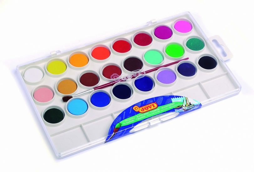 JOVI vodové barvy 24 ks  štětec