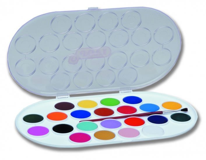 JOVI vodové barvy 22 ks  štětec