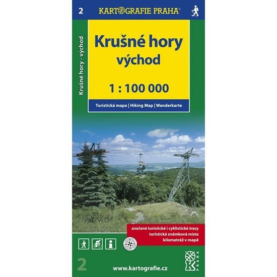 1100T  2-Krušné hory - VÝCHOD turistická mapa