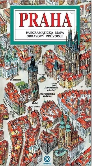 Praha - Panoramatická mapa  česky